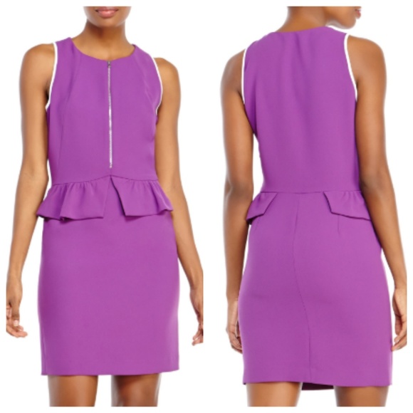 purple peplum dress